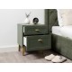 Тумба прикроватная Марион 16.14, дымчатый Зеленый/олива шагрень/белый шагрень