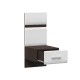 Тумба прикроватная с надстройкой Вегас, венге/белый глянец