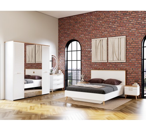 Тумба прикроватная Гавана, белый аляска/белый матовый Тумба прикроватная Гавана, белый аляска/белый матовый