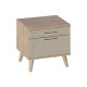 Тумба прикроватная Гавана, дуб натуральный светлый/светло-серый софт