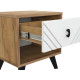 Тумба прикроватная Кайло, дуб золотой/белый матовый