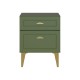Тумба прикроватная Марион 16.14, дымчатый Зеленый/олива шагрень/белый шагрень