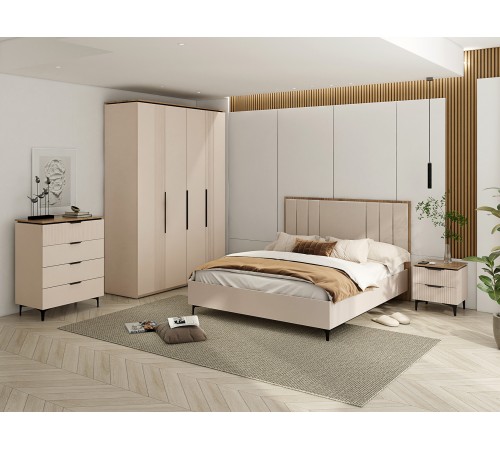 Тумба прикроватная Джулия, сатин/дуб каньон/лайн сафари