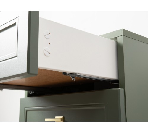 Тумба прикроватная Марион 16.14, дымчатый Зеленый/олива шагрень/белый шагрень