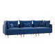 Диван Калисто Макси с подлокотниками, синий