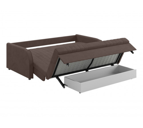 Диван Сантос 180 с ящиком, коричневый