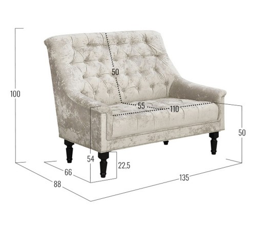 Диван Лансье, крем