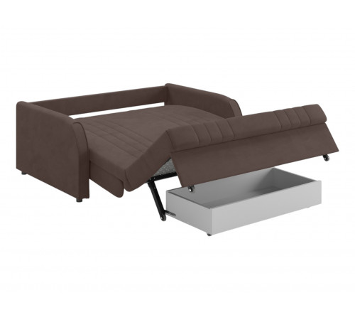 Диван Сантос 140 с ящиком, коричневый