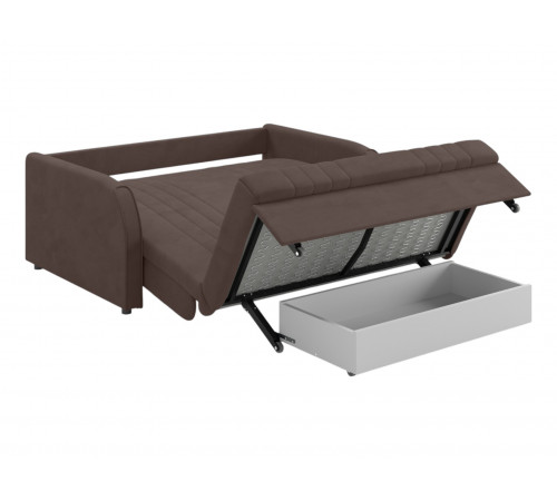Диван Сантос 140 с ящиком, коричневый