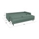 Диван Эдриан, зеленый