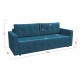 Диван Кантри с подлокотниками, синий