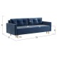 Диван Брайн, синий