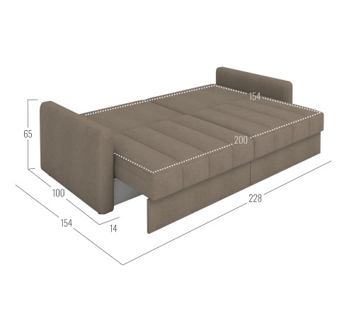 Диван Бартон, бежевый