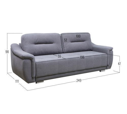 Диван Палермо, серый