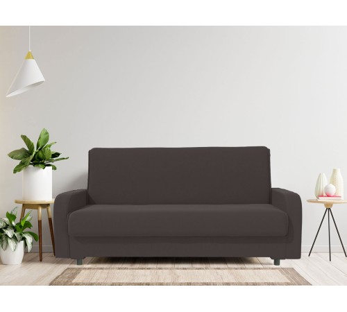 Диван Конти с подлокотниками, коричневый