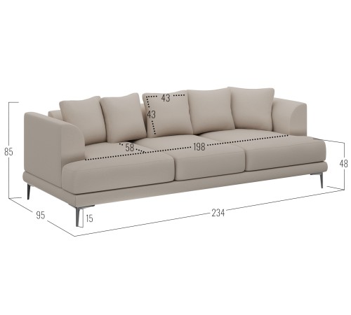 Диван Некст, молочный