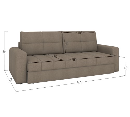 Диван Бернард, бежевый