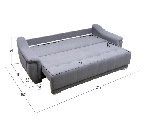 Диван Палермо, серый