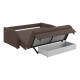 Диван Сантос 160 с ящиком, коричневый
