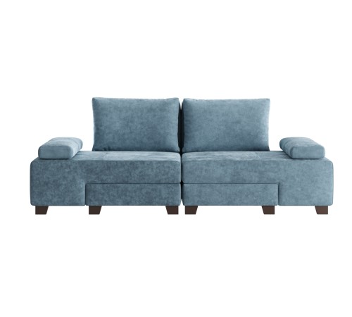 Диван Ленни с подушкой, серо-голубой