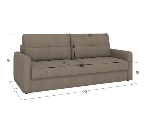 Диван Бартон, бежевый