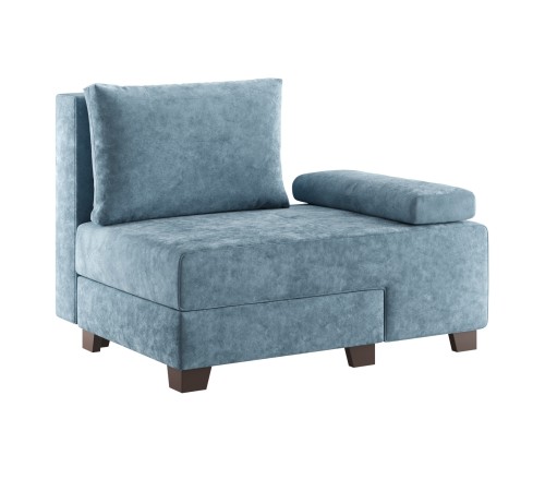 Диван Ленни с подушкой, серо-голубой