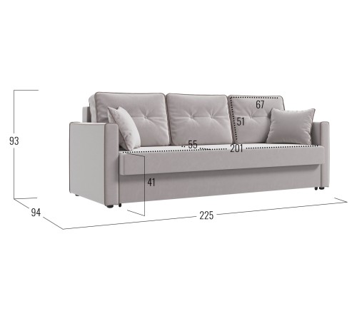 Диван Лагос НПБ, бежевый