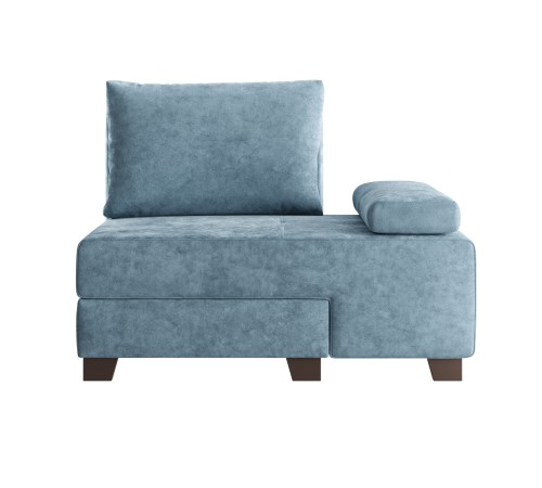 Диван Ленни с подушкой, серо-голубой