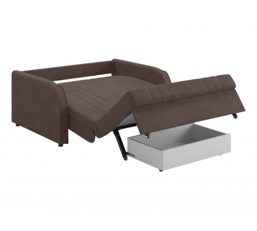 Диван Сантос 120 с ящиком, коричневый