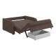 Диван Сантос 120 с ящиком, коричневый