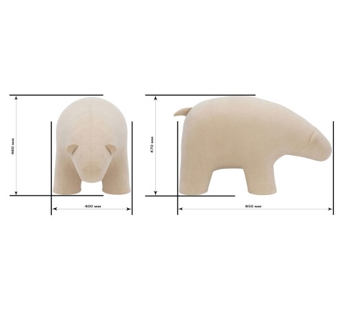 Пуф Leset Bear [Велюр Omega 2]