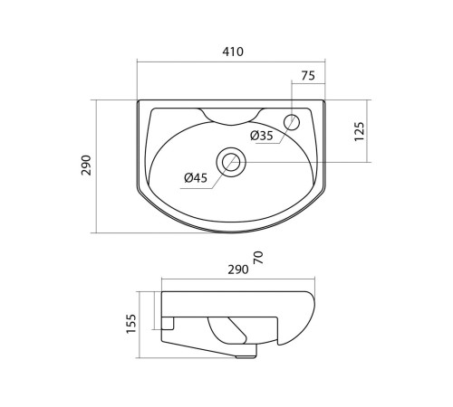 Раковина Азов 40