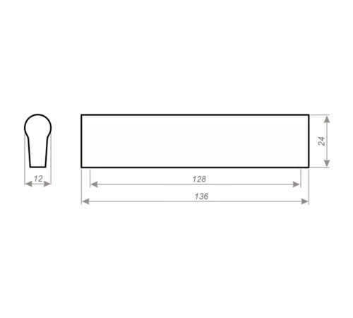 Ручка-скоба С-24, 00-00053854, черный