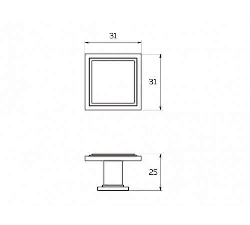 Ручка-кнопка RK-105 BL, матовый черный