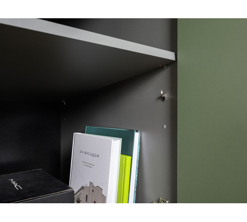 Шкаф 1 дв Марвэл, темно-серый/зеленый