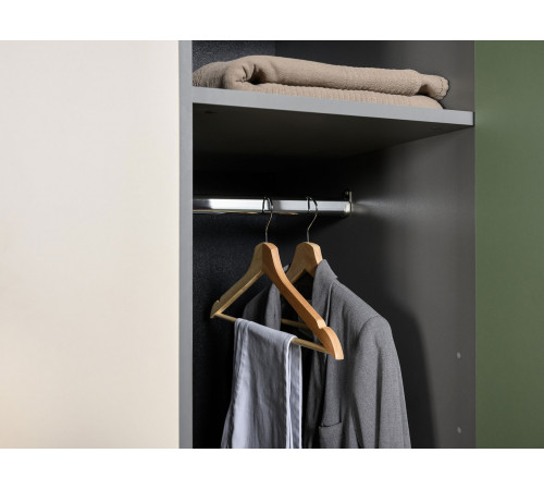 Шкаф 1 дв Марвэл, темно-серый/зеленый