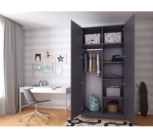 Шкаф Simple 2 дв, серый Шкаф Simple 2 дв, серый