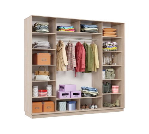 Шкаф-купе Маршал Лайт 21 220х180х45 (каркас белый 07, фасады 02.02.02 белый 07.07.07), профиль шампань 03