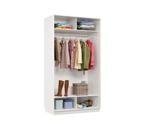 Шкаф-купе Маршал Лайт МИНИ 01 220х100х45 (каркас венге 06, фасады 11.11 зеркало 00.00), профиль шампань 03