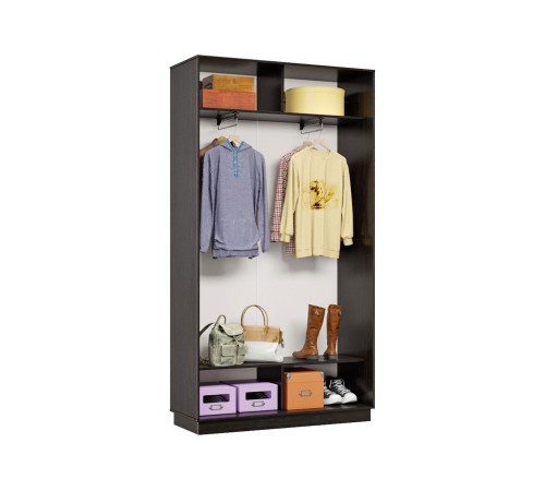 Шкаф-купе Маршал Лайт МИНИ 01 220х100х45 (каркас белый 07, фасады 01.01 зеркало 00.00), профиль шампань 03