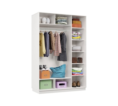 Шкаф-купе Маршал Лайт МИНИ 01 220х100х45 (каркас венге 06, фасады 11.11 зеркало 00.00), профиль шампань 03