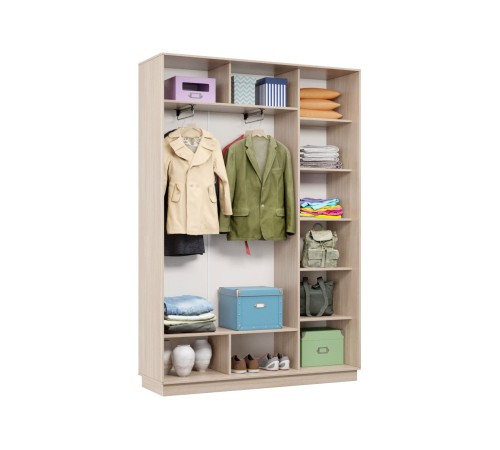 Шкаф-купе Маршал Лайт МИНИ 01 220х100х45 (каркас белый 07, фасады 02.01 белый, зеркало 07.00), профиль шампань 03