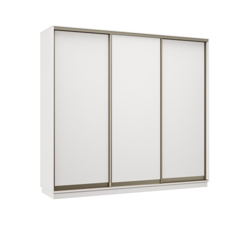 Шкаф-купе Маршал Лайт 21 220х180х45 (каркас белый 07, фасады 02.02.02 белый 07.07.07), профиль шампань 03