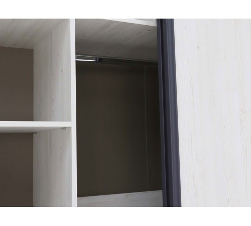 Шкаф-купе Винтер 160 с зеркалом, винтерберг/темно-серый