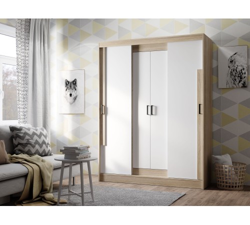 Шкаф-купе Сара, дуб сонома/белый