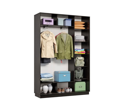 Шкаф-купе Маршал Лайт МИНИ 01 220х100х45 (каркас белый 07, фасады 01.01 зеркало 00.00), профиль шампань 03