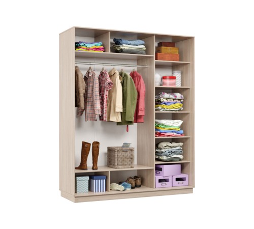 Шкаф-купе Маршал Лайт 21 220х180х45 (каркас белый 07, фасады 02.02.02 белый 07.07.07), профиль шампань 03