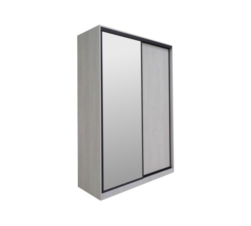 Шкаф-купе Винтер 160 с зеркалом, винтерберг/темно-серый