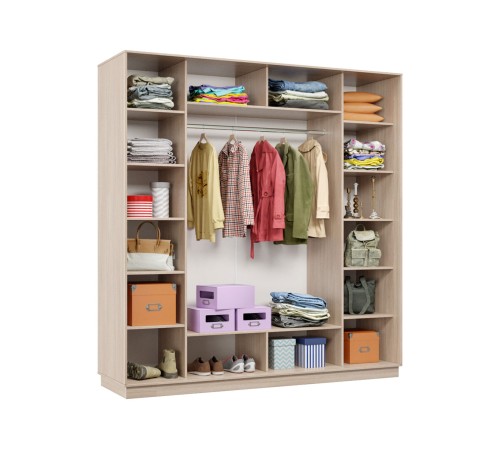 Шкаф-купе Маршал Лайт 21 220х180х45 (каркас белый 07, фасады 02.02.02 белый 07.07.07), профиль шампань 03