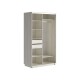 Шкаф-купе Стоун Зеркало 236х120х59.7, Дуб Крафт белый